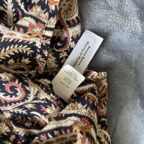 J Crew 100% Cotton Patterned Blouse with Buttons - XS - Picture 6 of 6